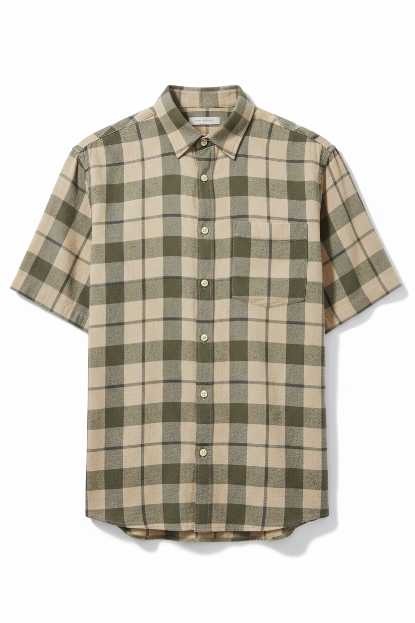Box Fit Cuban Shirt - Camel